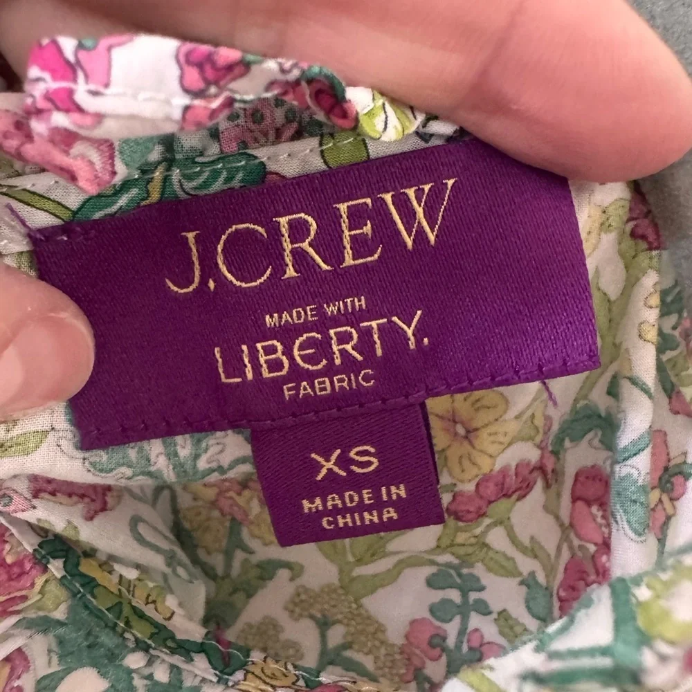 J. Crew Woman’s Fleur top in Liberty® fabric size XS